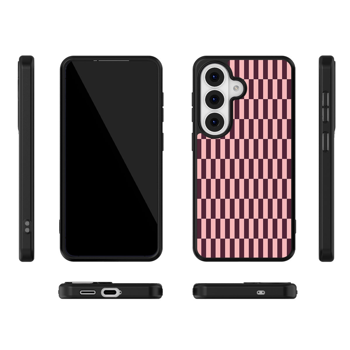 Claret Stack Samsung Galaxy S26 Plus case – multi-angle view
