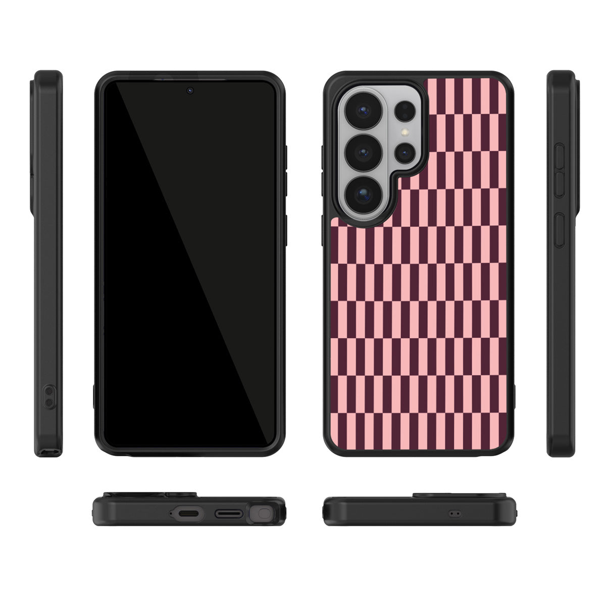 Claret Stack Samsung Galaxy S26 Ultra case – multi-angle view