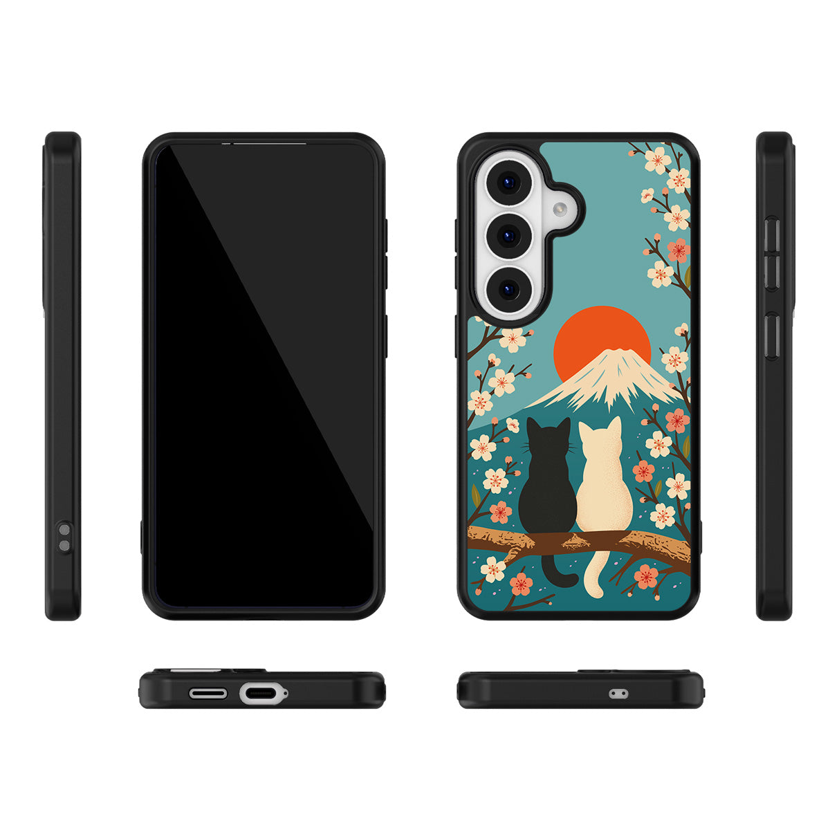 Fuji Cats Samsung Galaxy S26 case – multi-angle view