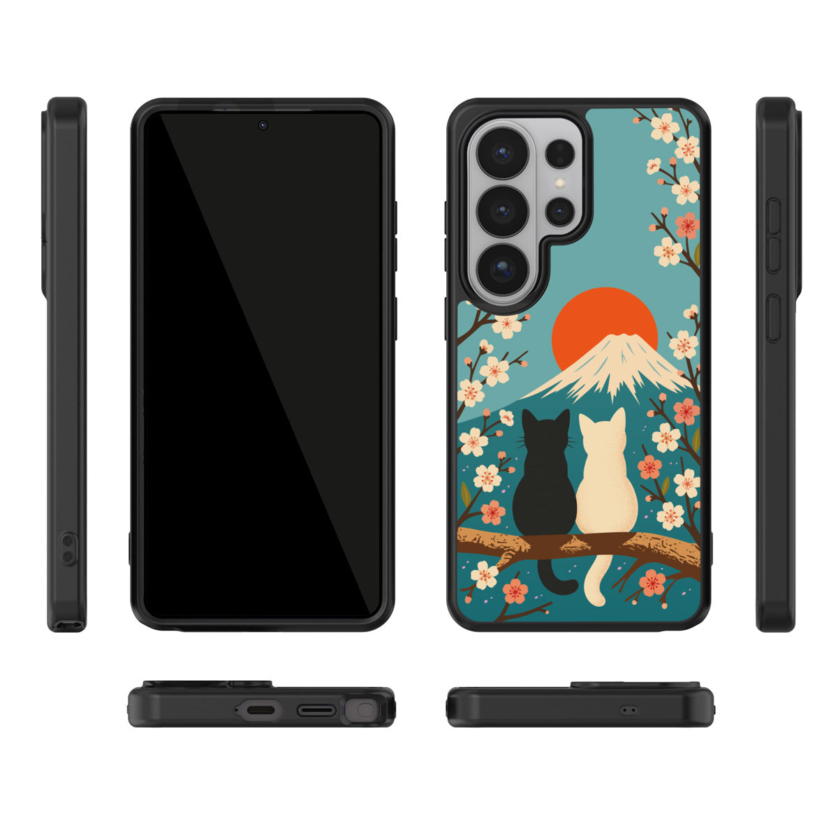 Fuji Cats Samsung Galaxy S26 Ultra case – multi-angle view