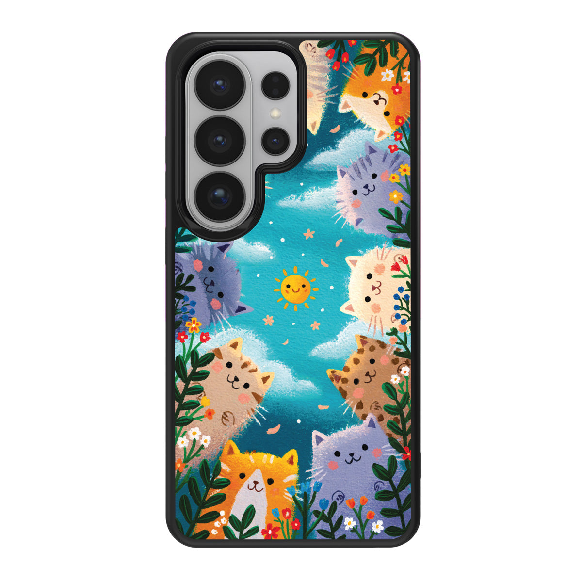 Garden Kittens design back view – Samsung Galaxy S26 Ultra case