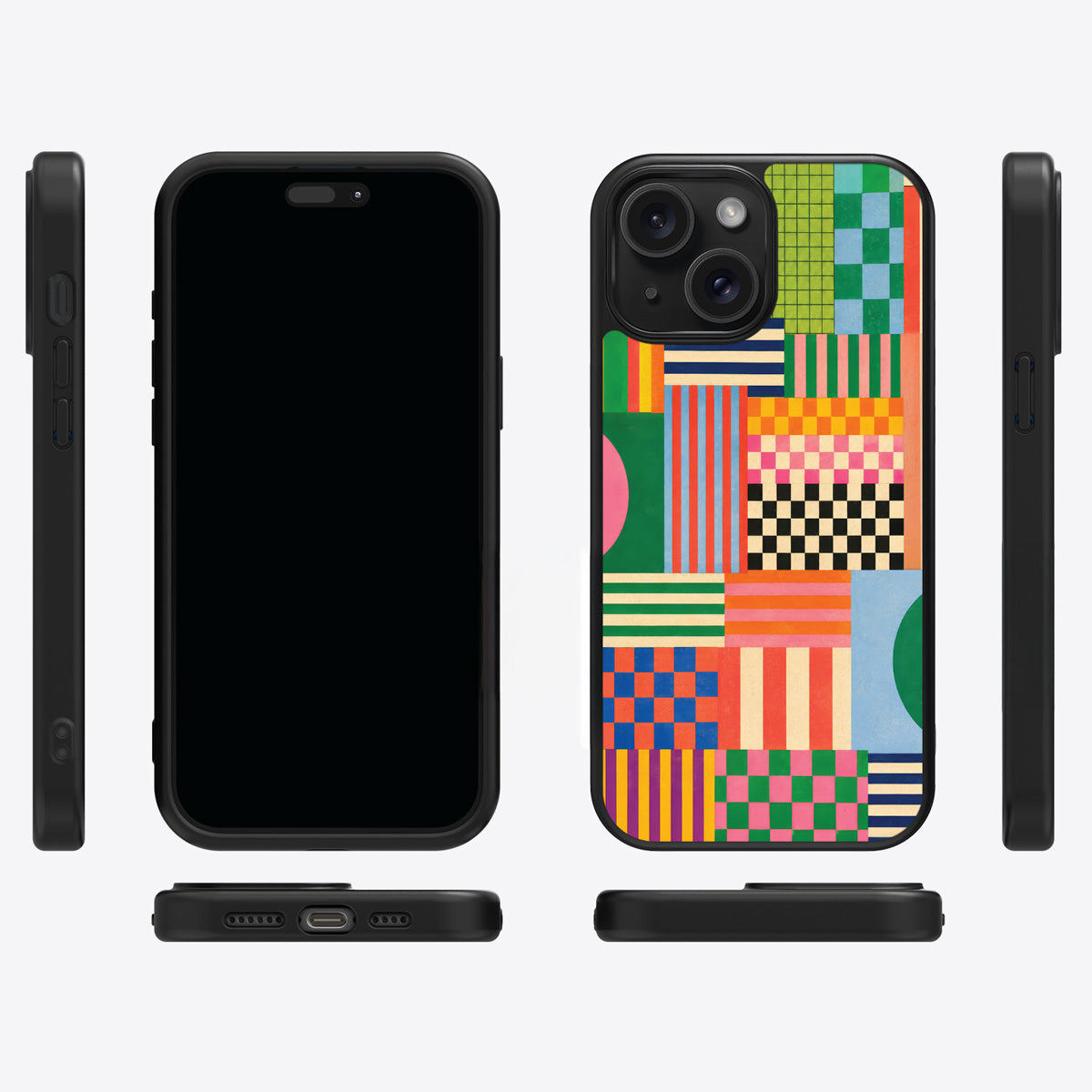 Carnival Quilt iPhone 13 case cover – multi-angle view