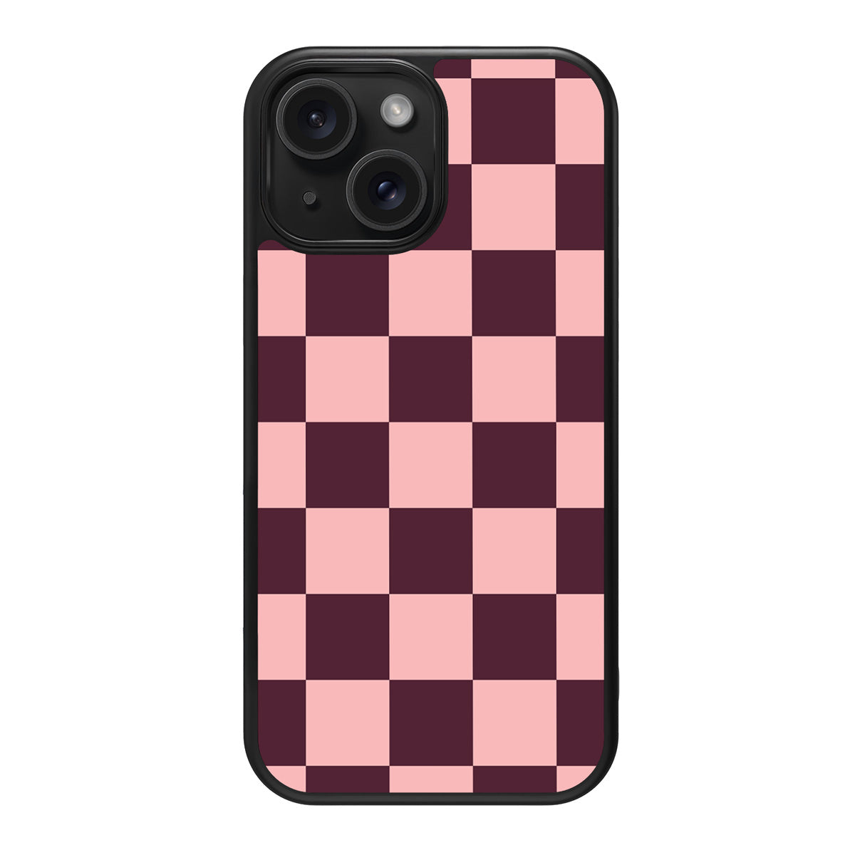 Claret Tile design back view – iPhone 13 case