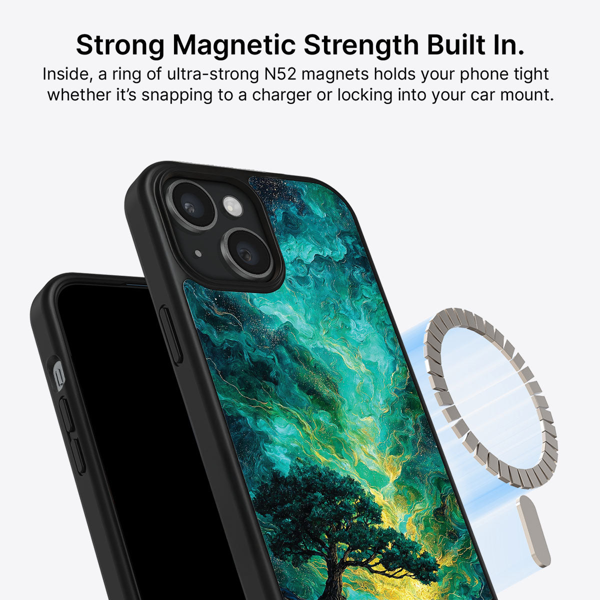 iPhone 13 MagSafe case – Emerald Storm design
