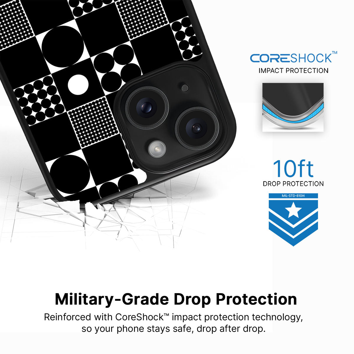 Grid and Orb - iPhone 13 Case #case type_core (magsafe), #case type_core (non magsafe)