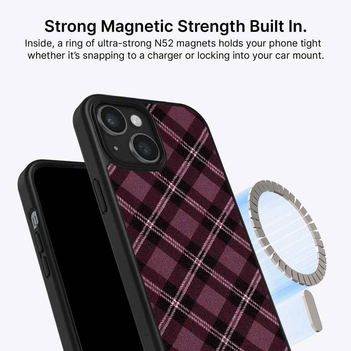 iPhone 13 MagSafe case – Merlot Weave design