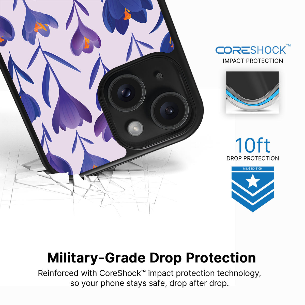 Midnight Crocus - iPhone 13 Case #case type_core (magsafe), #case type_core (non magsafe)