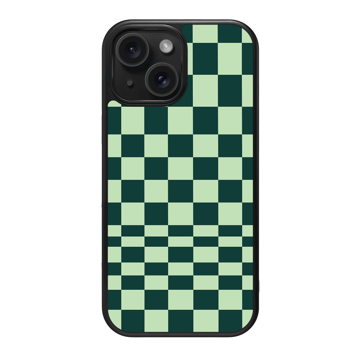 Mint Matrix design back view – iPhone 13 case
