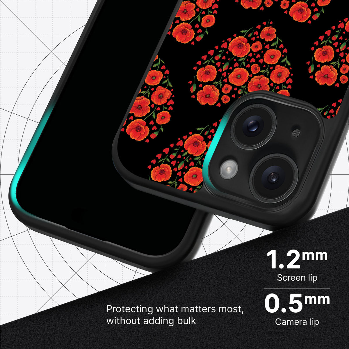 Poppy Heart - iPhone 13 Case #case type_core (magsafe), #case type_core (non magsafe)