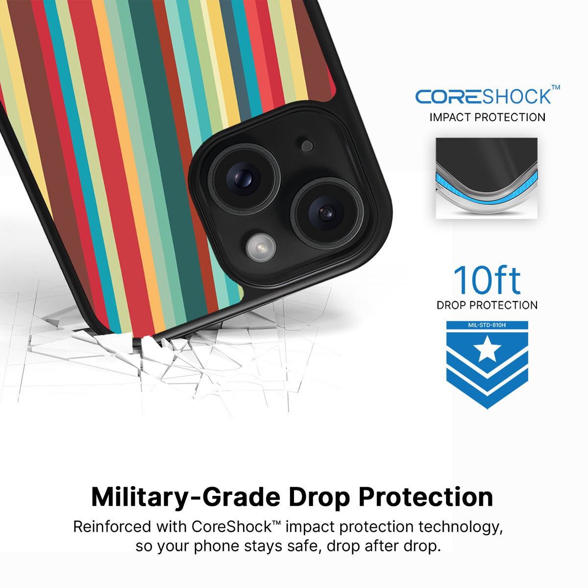 Retro Stripes - iPhone 13 Case #case type_core (magsafe), #case type_core (non magsafe)