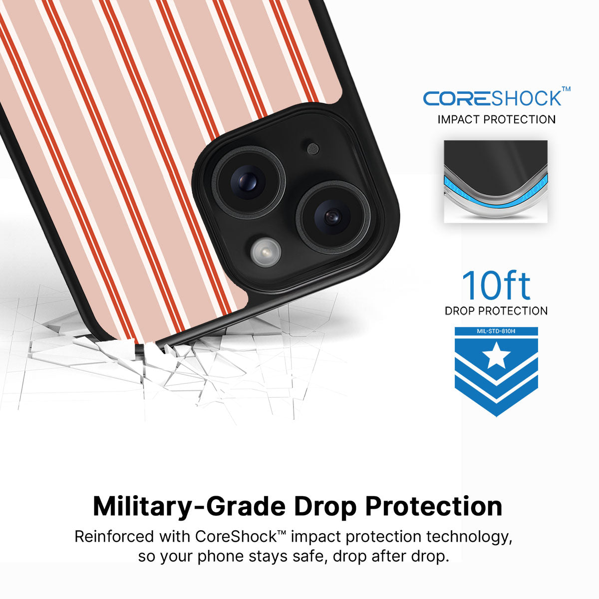 Vermillion Streak - iPhone 13 Case #case type_core (magsafe), #case type_core (non magsafe)