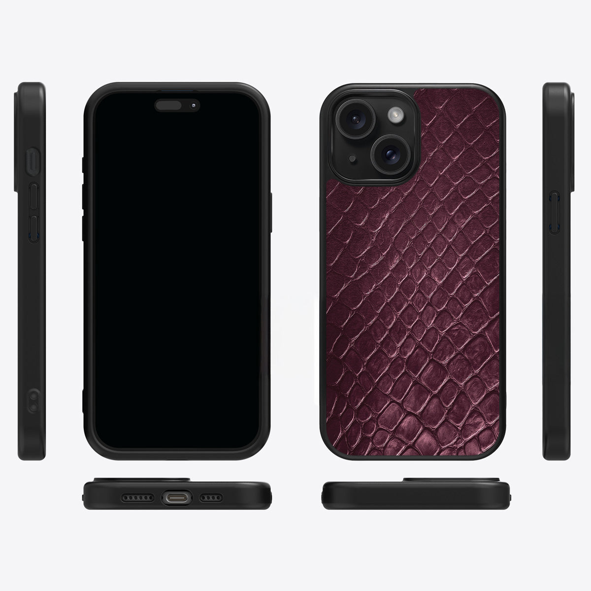 Wine Python iPhone 13 case cover – multi-angle view