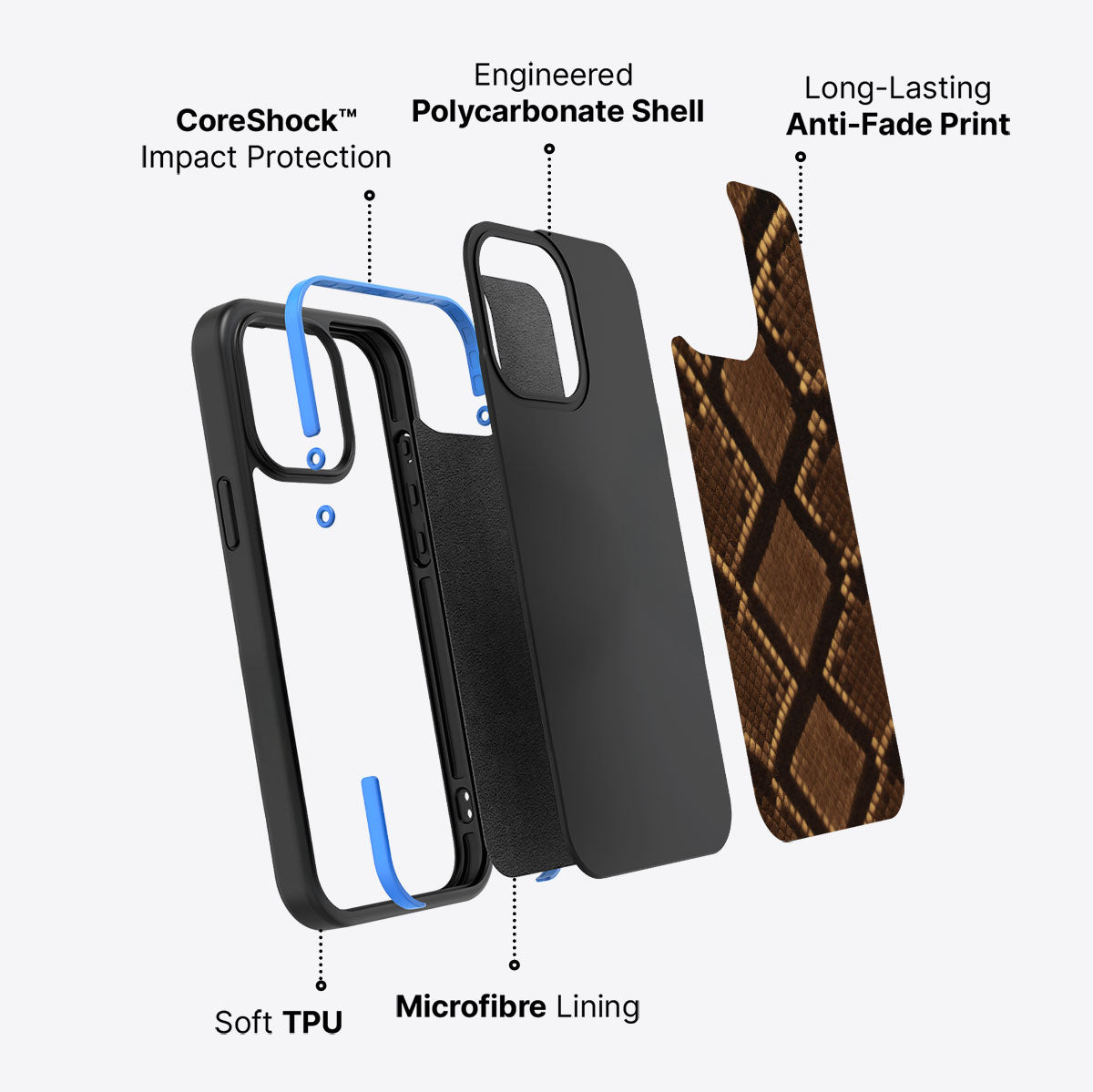 Sepia Snake - iPhone 13 Pro Case #case type_core (non magsafe)