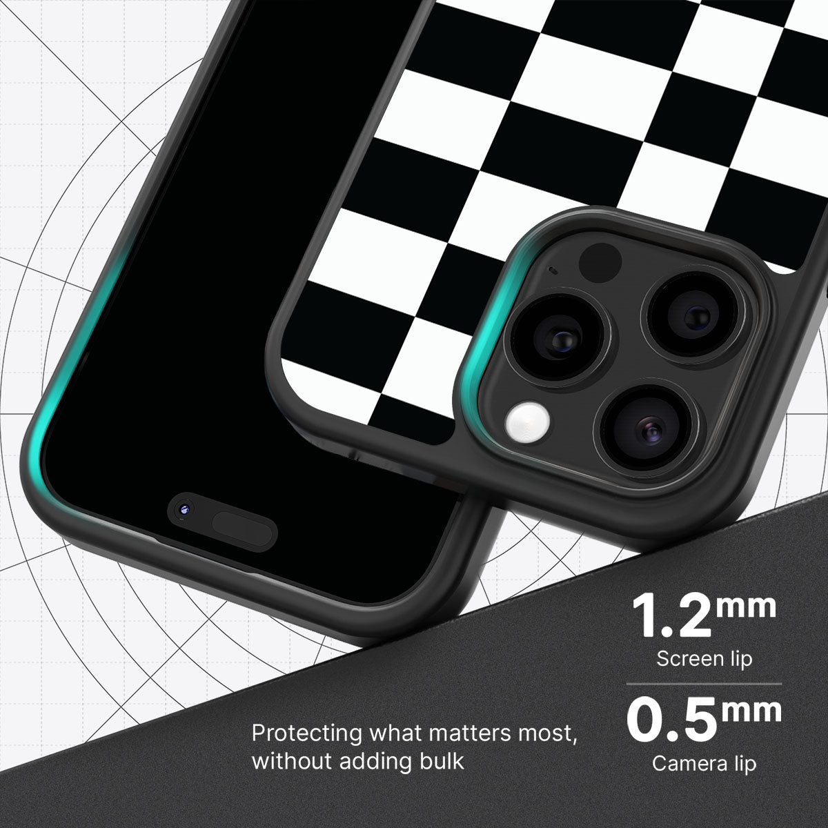 Skewed Checks - iPhone 13 Pro Case #case type_core (magsafe), #case type_core (non magsafe)