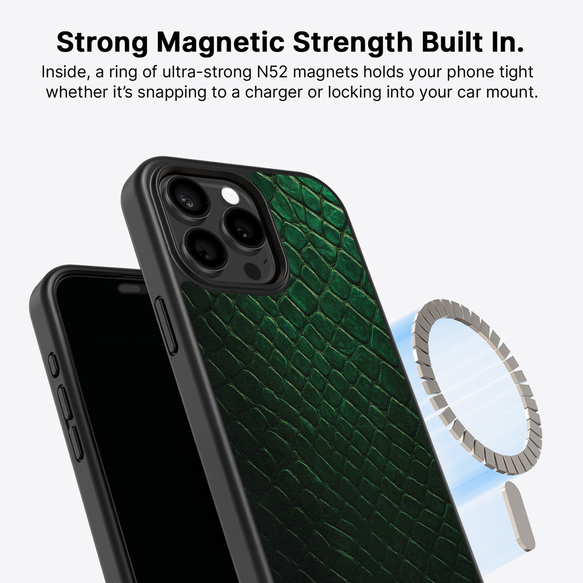 Green Designer iPhone 13 Pro Case – Slytherin Senses | MagSafe