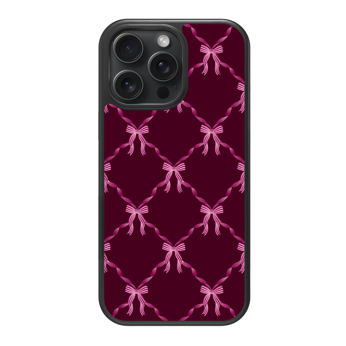 Bordeaux Bow - iPhone 13 Pro Max Case