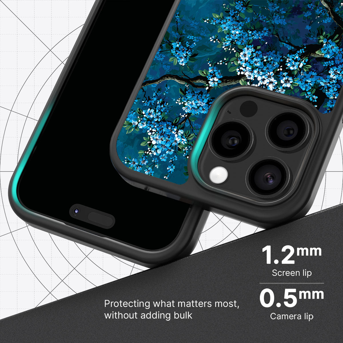 Moonlit Petals - iPhone 13 Pro Max Case #case type_core (magsafe), #case type_core (non magsafe)