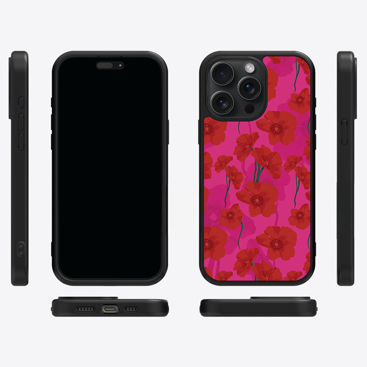 Pink Poppies - iPhone 13 Pro Max Case #case type_core (magsafe), #case type_core (non magsafe)