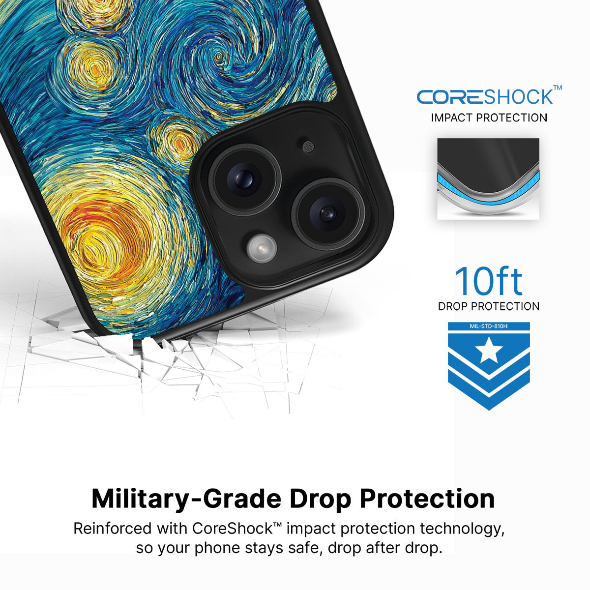 Astral Waves iPhone 14 case with drop protection