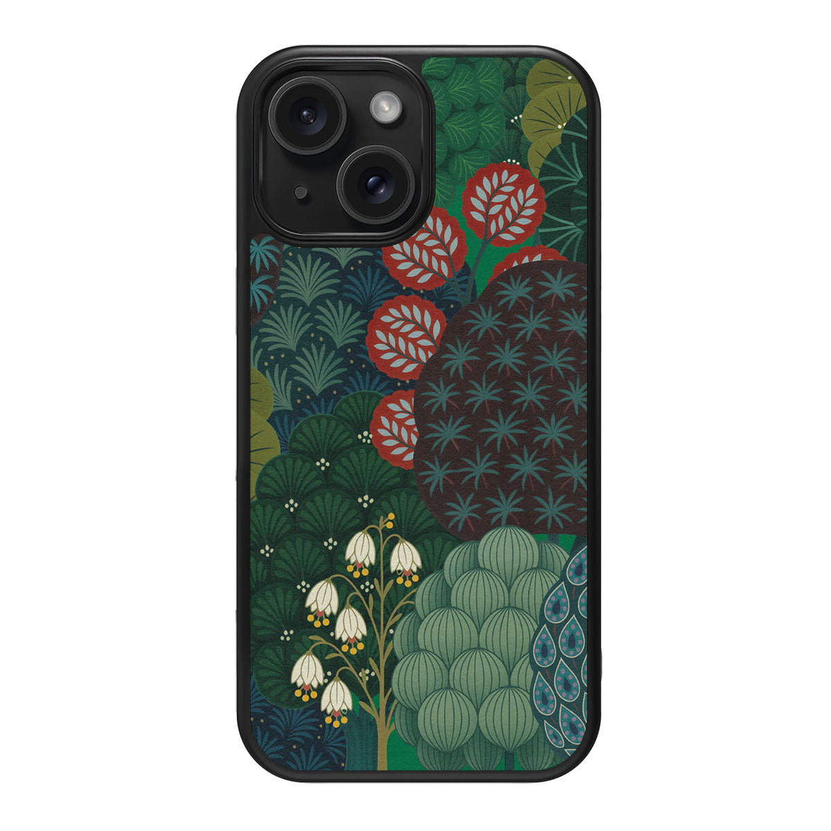 Flourishing Forests design back view – iPhone 14 case