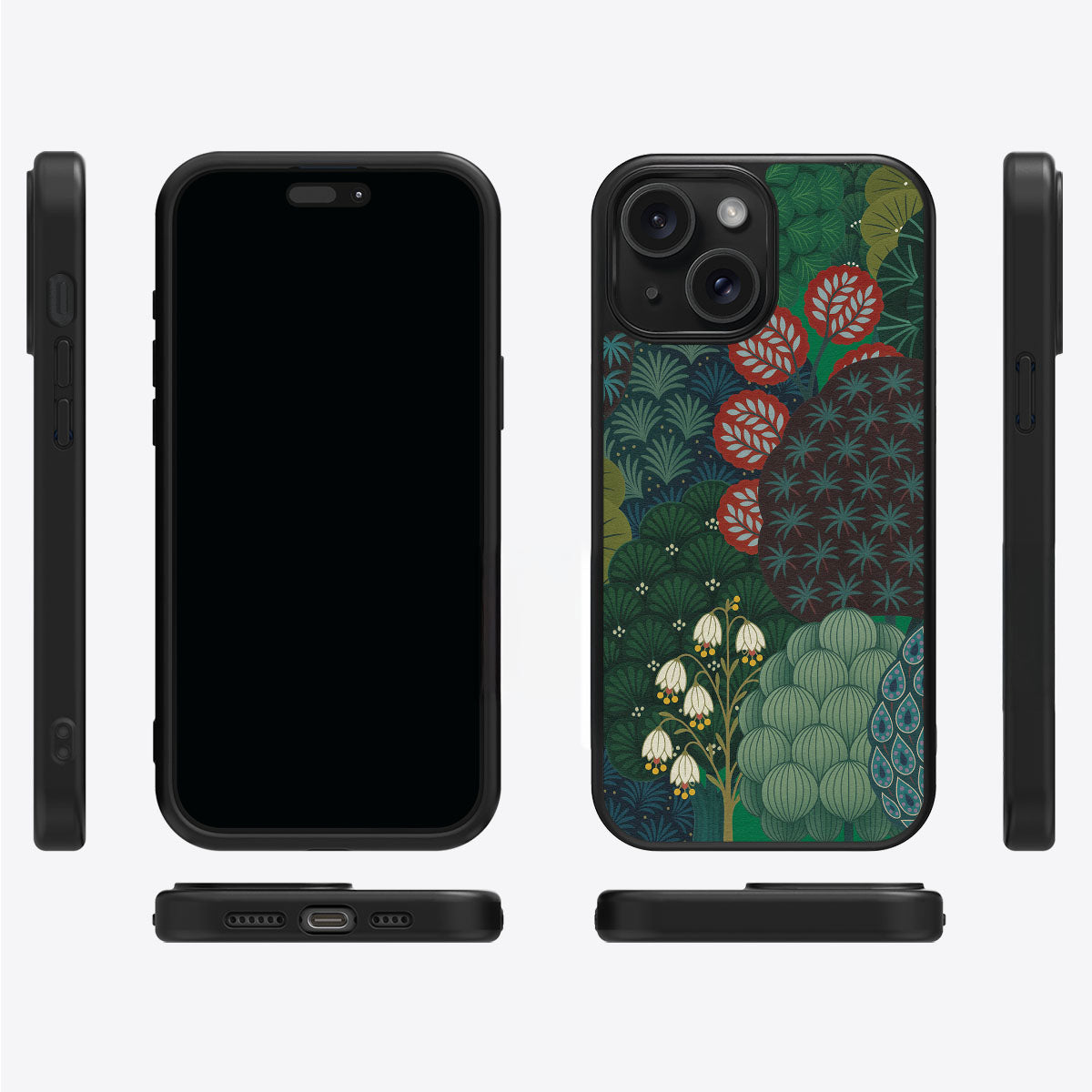 Flourishing Forests iPhone 14 case cover – multi-angle view