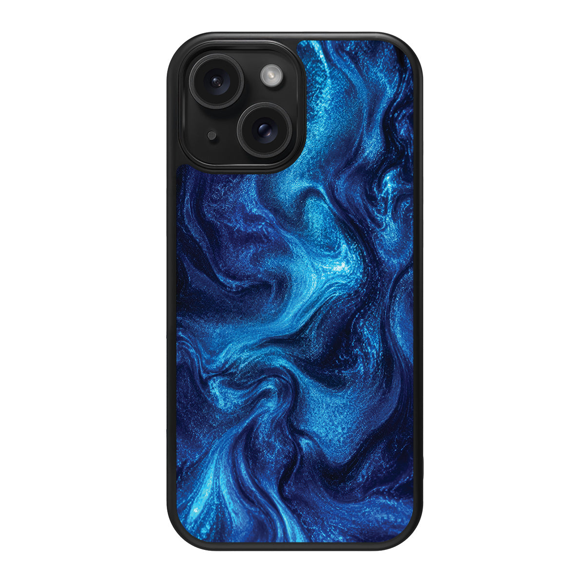 Blue Marble Designer iPhone 14 Case – Indigo Impasto | MagSafe