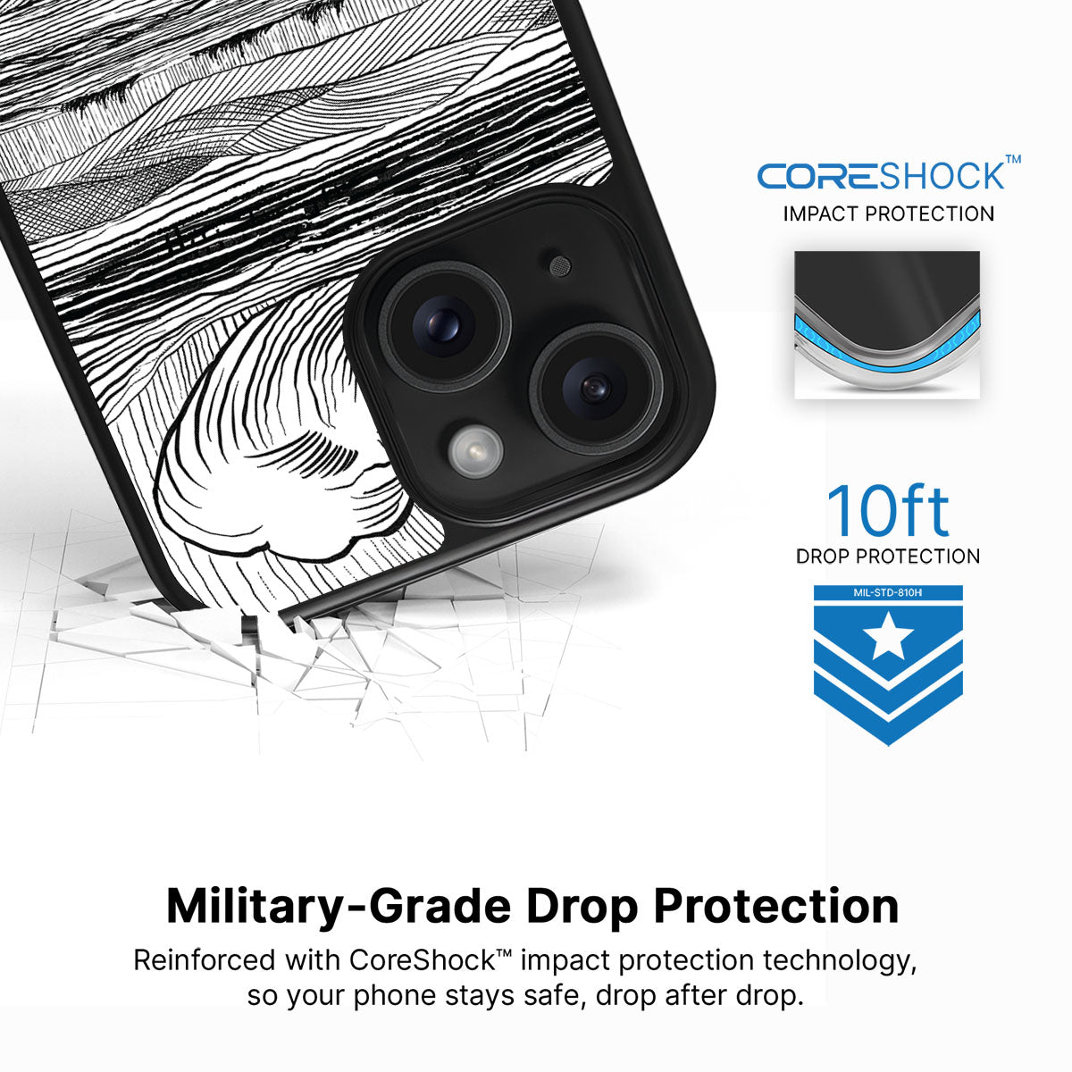 Linear Landscape - iPhone 14 Case #case type_core (magsafe), #case type_core (non magsafe)