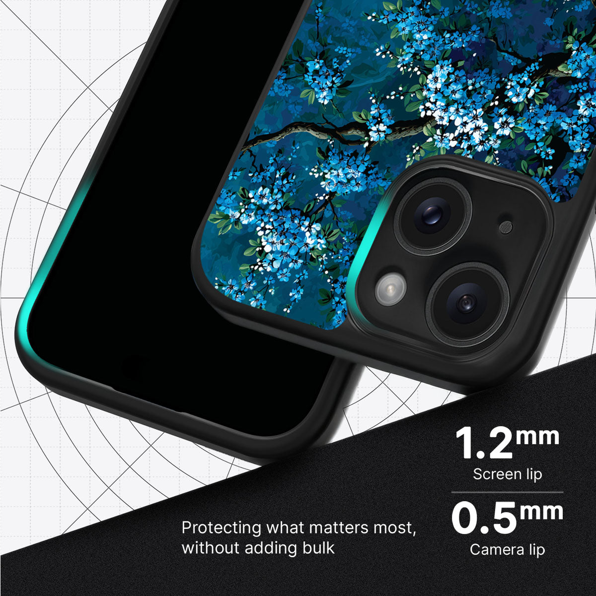 Moonlit Petals - iPhone 14 Case #case type_core (magsafe), #case type_core (non magsafe)