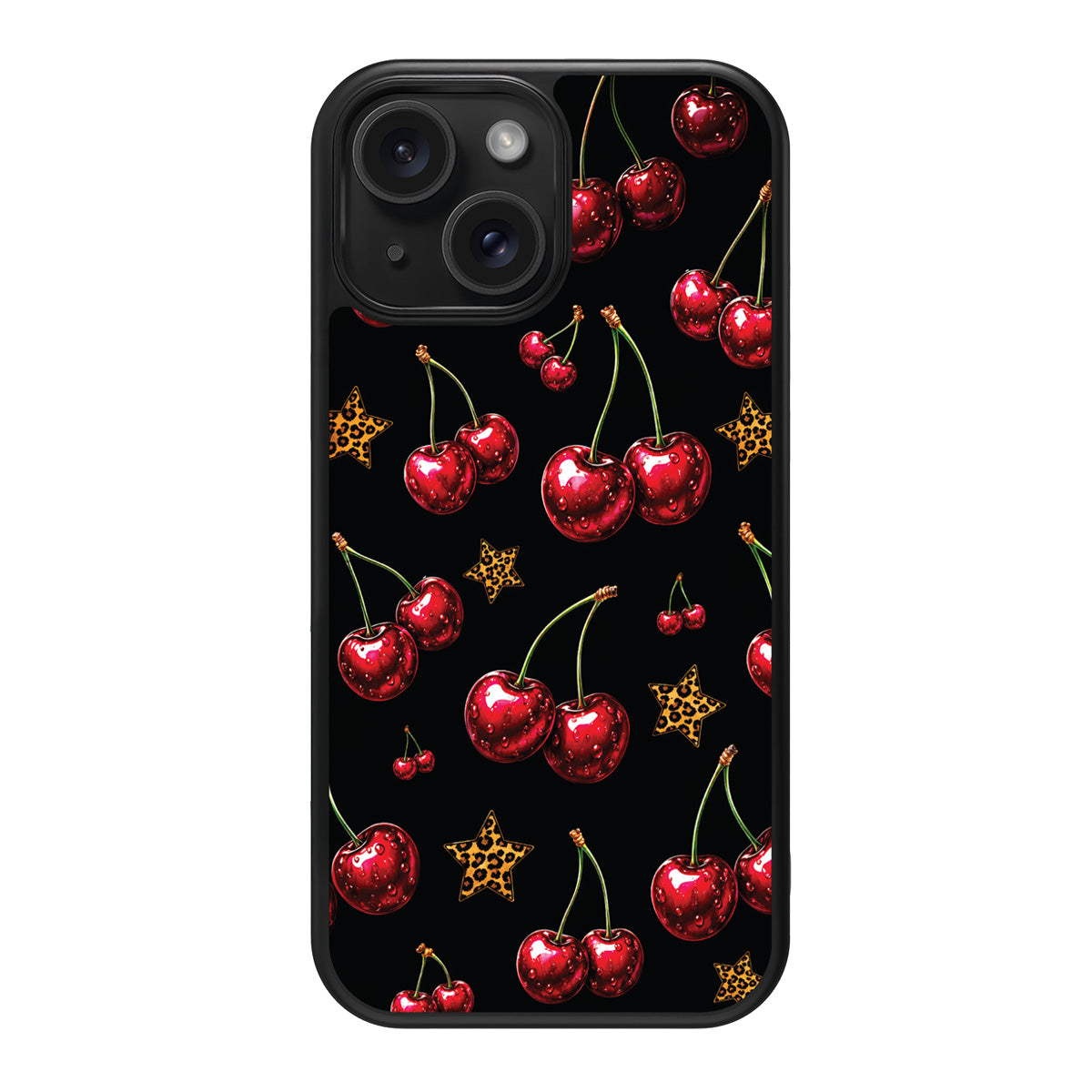 Rebel Cherry design back view – iPhone 14 case