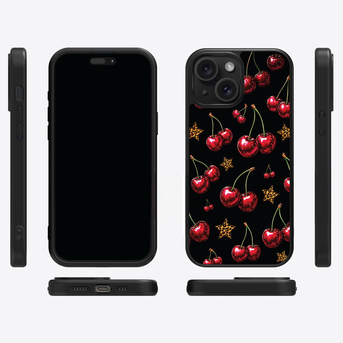 Rebel Cherry iPhone 14 case cover – multi-angle view
