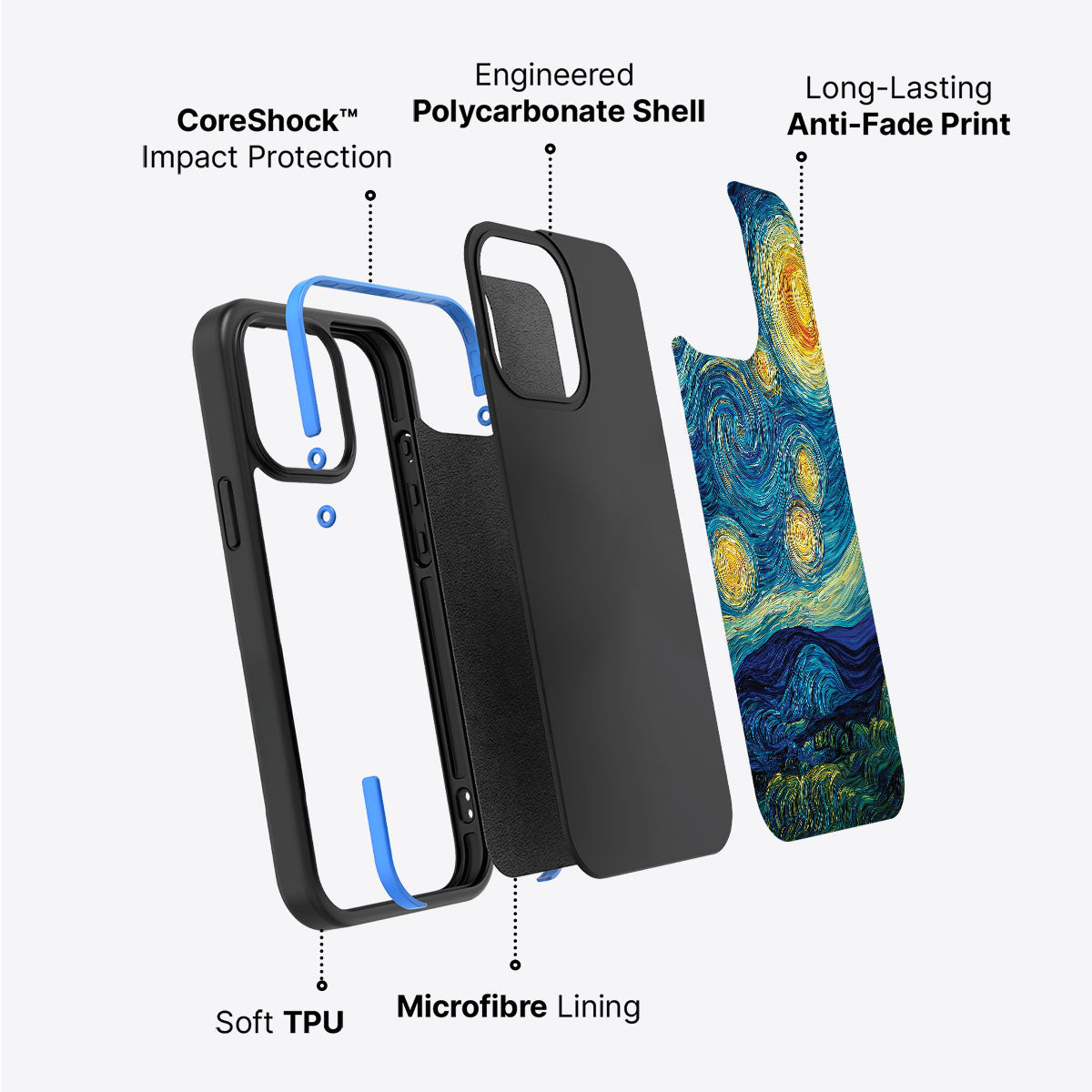 Astral Waves - iPhone 14 Plus Case #case type_core (non magsafe)