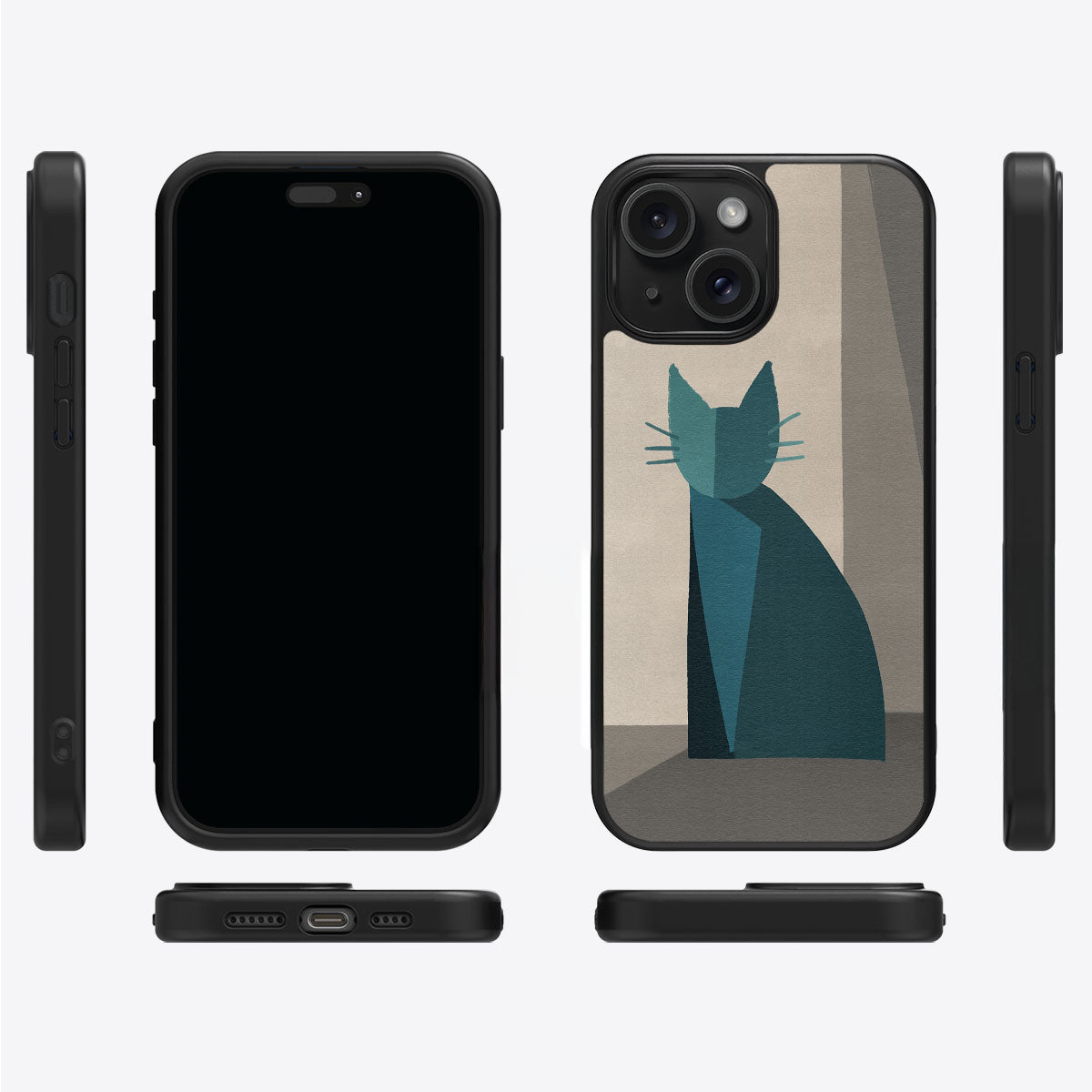 Cubist Feline - iPhone 14 Plus Case #case type_core (magsafe), #case type_core (non magsafe)