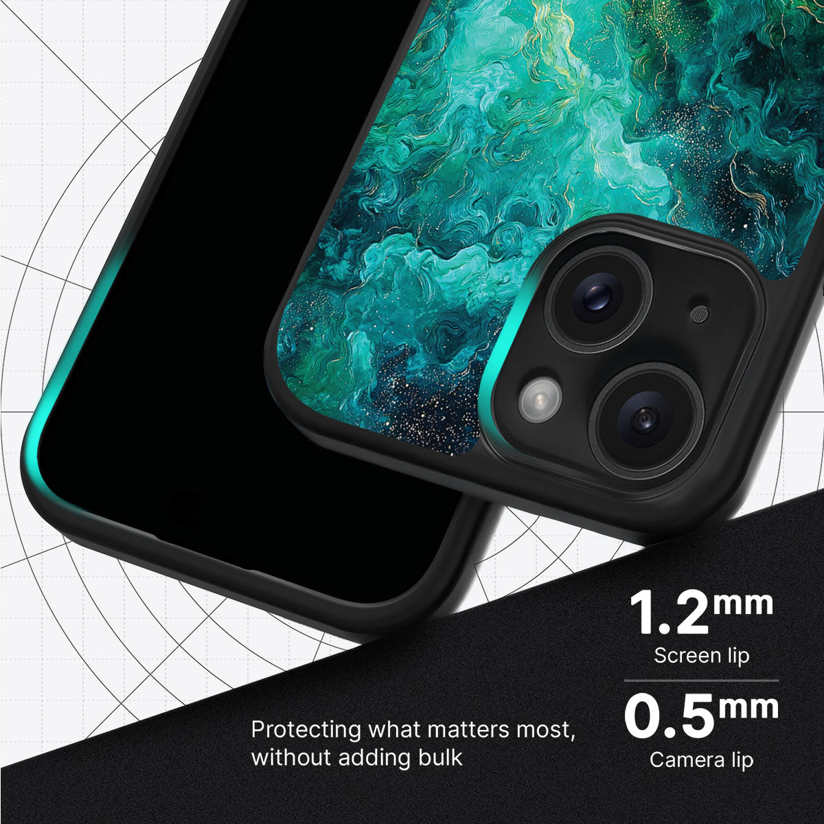 Emerald Storm - iPhone 14 Plus Case #case type_core (magsafe), #case type_core (non magsafe)