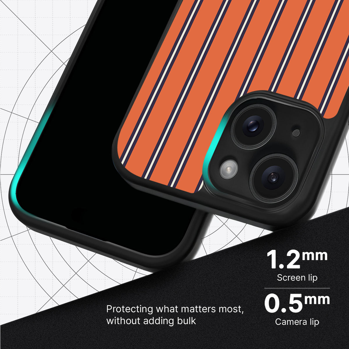 Flared Orange - iPhone 14 Plus Case #case type_core (magsafe), #case type_core (non magsafe)