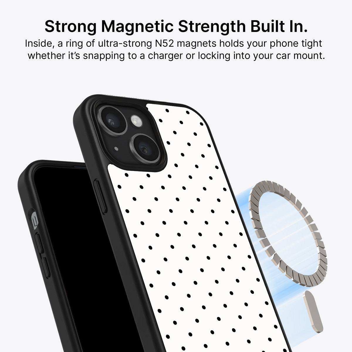 iPhone 14 Plus MagSafe case – Ivory Sprinkle design