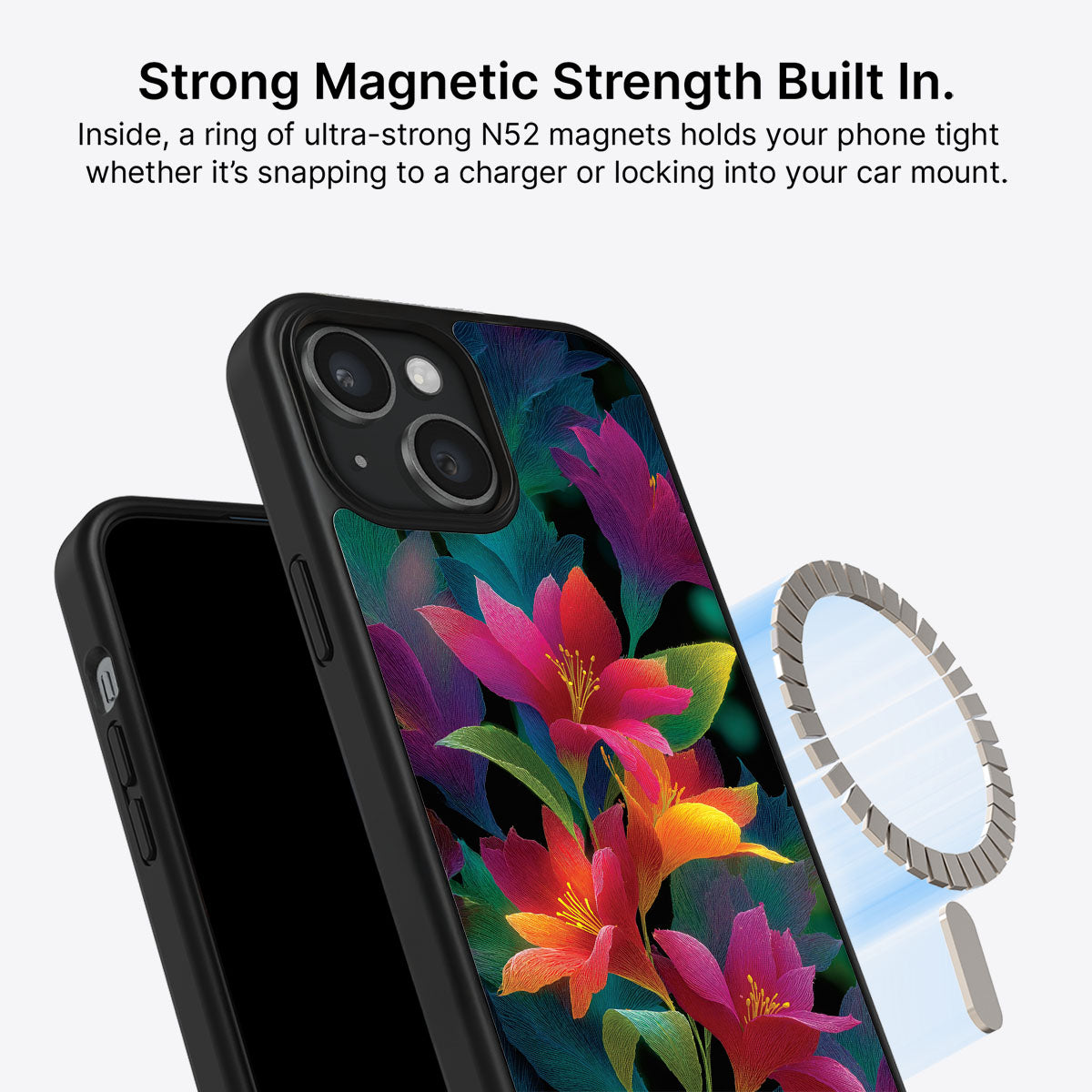 iPhone 14 Plus Case with MagSafe – Jungle Bloom