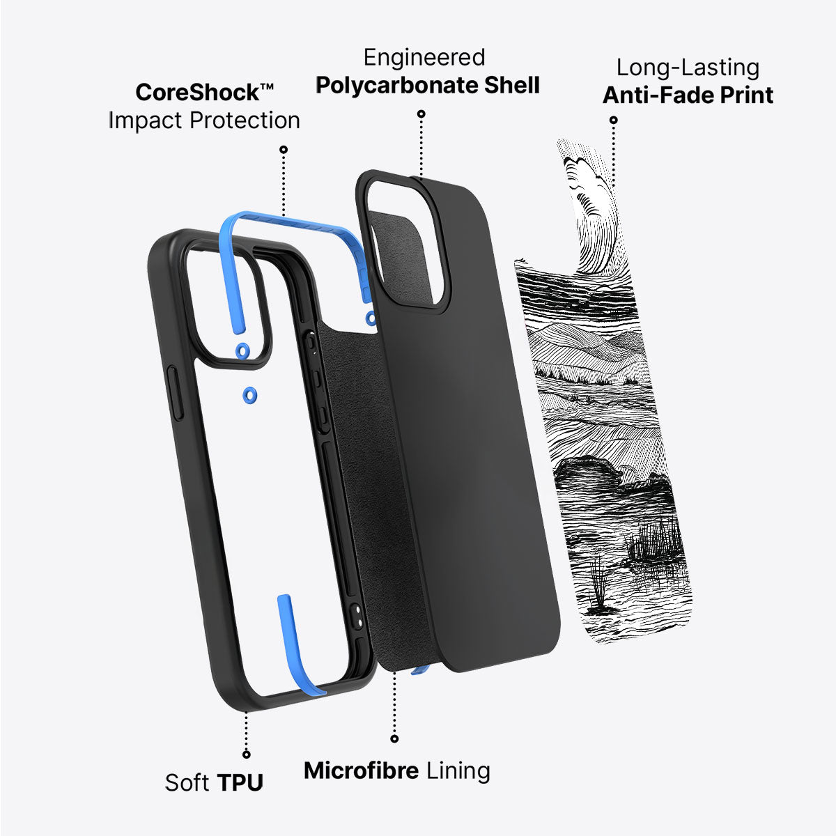 Linear Landscape - iPhone 14 Plus Case #case type_core (non magsafe)