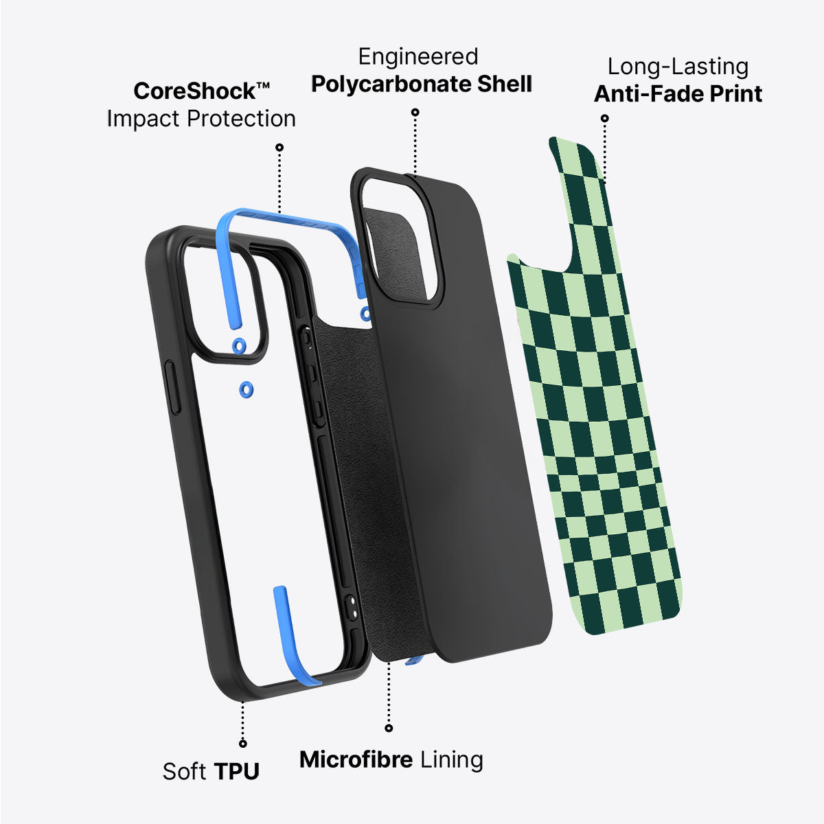 Mint Matrix - iPhone 14 Plus Case