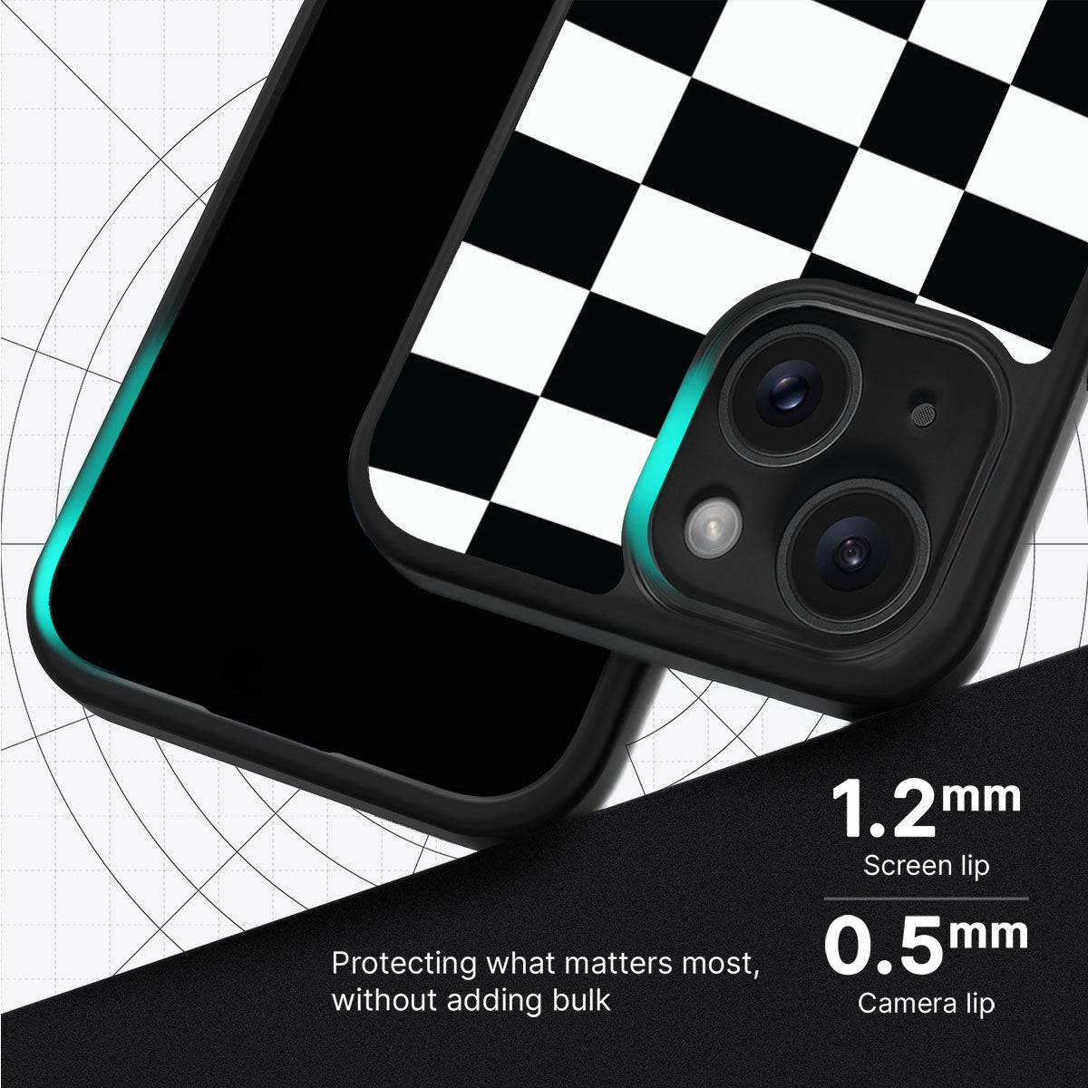 Skewed Checks - iPhone 14 Plus Case #case type_core (magsafe), #case type_core (non magsafe)