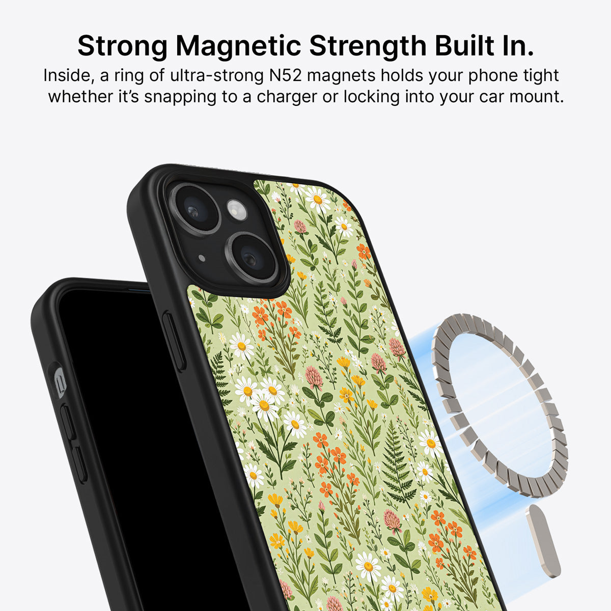 iPhone 14 Plus MagSafe case – Wildflower Meadow design
