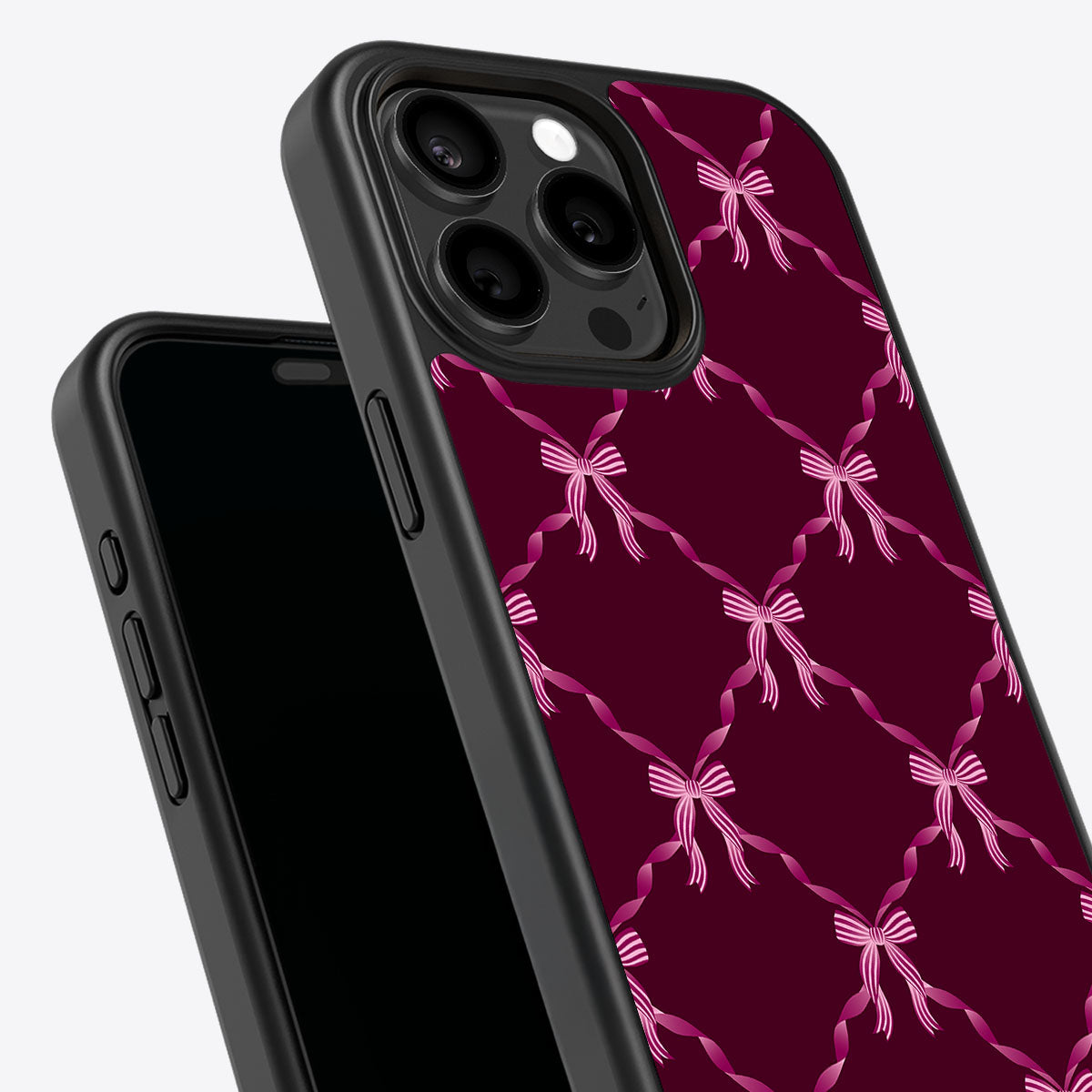Bordeaux Bow - iPhone 14 Pro Case