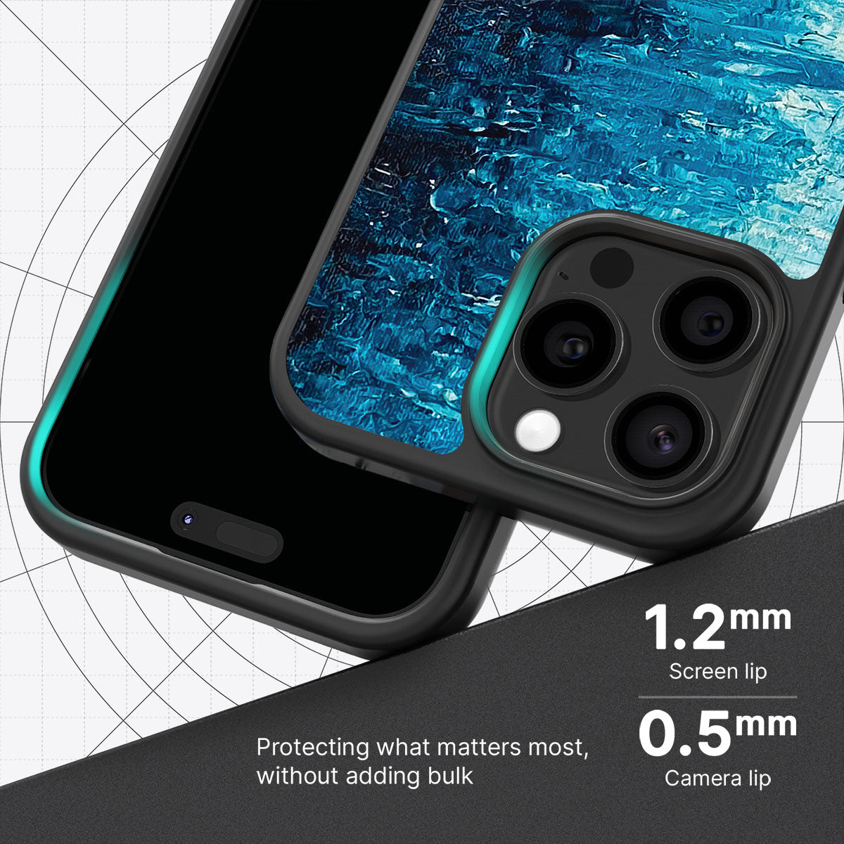 Indigo Impasto - iPhone 14 Pro Case #case type_core (magsafe), #case type_core (non magsafe)