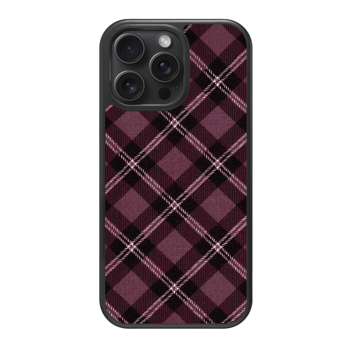 Merlot Weave design back view – iPhone 14 Pro case