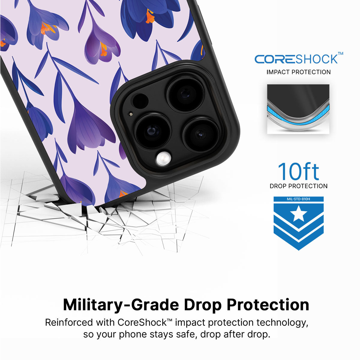 Midnight Crocus - iPhone 14 Pro Case #case type_core (magsafe), #case type_core (non magsafe)