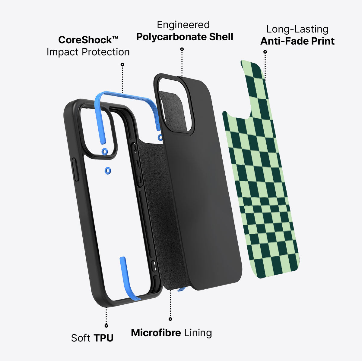 Mint Matrix - iPhone 14 Pro Case