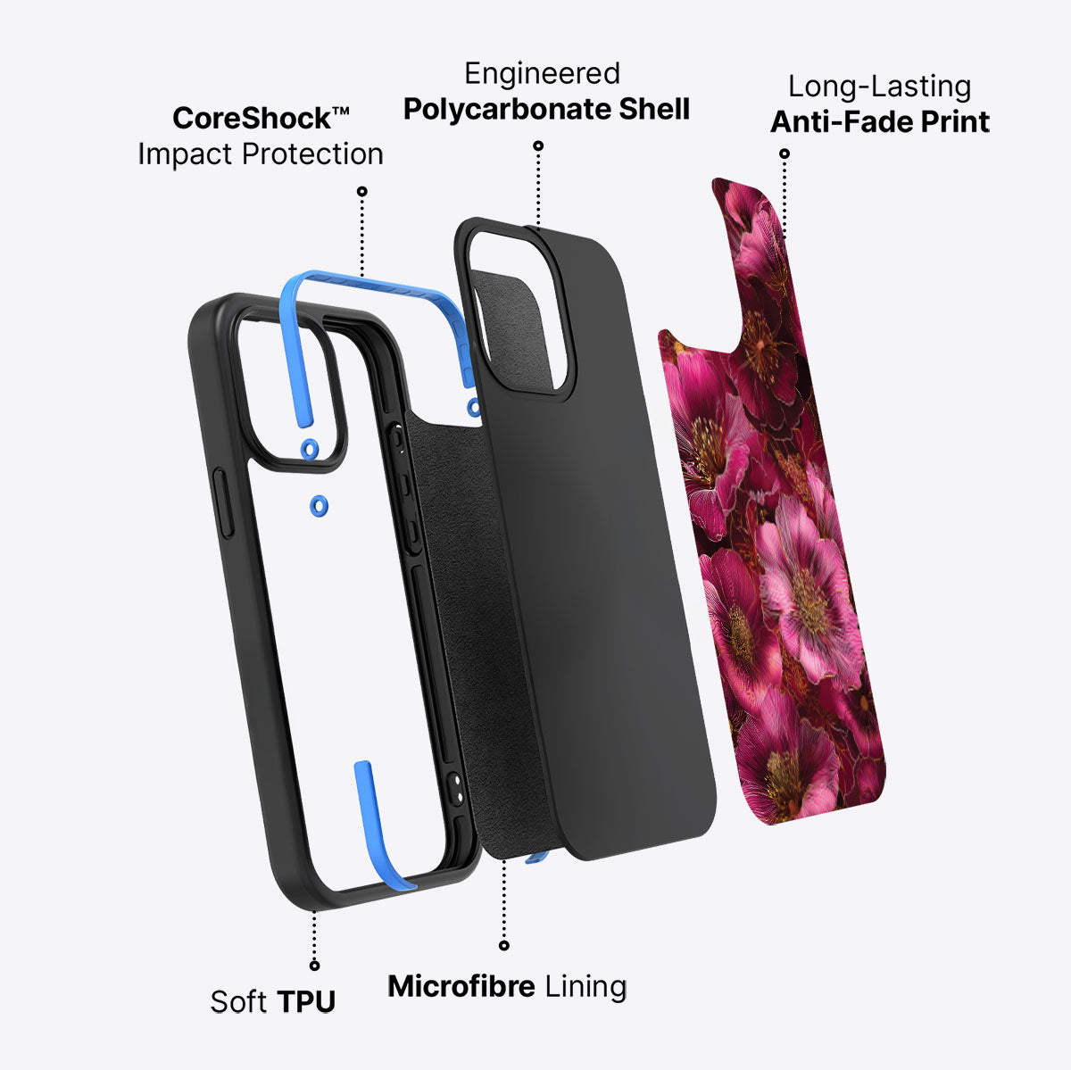 Ruby Flora - iPhone 14 Pro Case #case type_core (non magsafe)