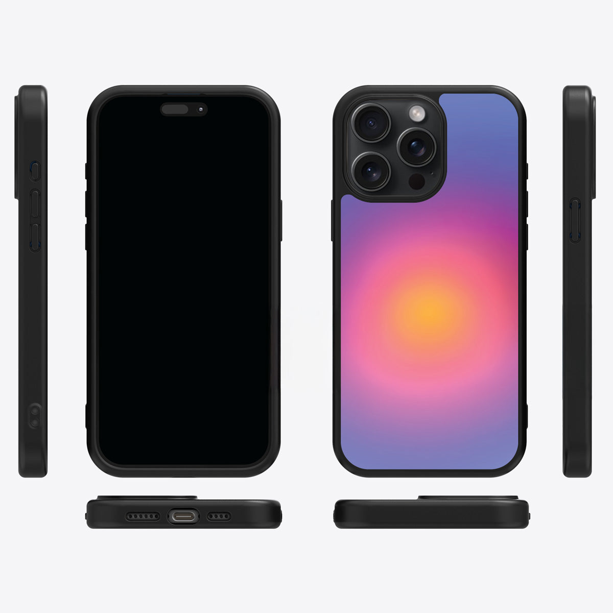 Aura Glow iPhone 14 Pro Max case cover – multi-angle view