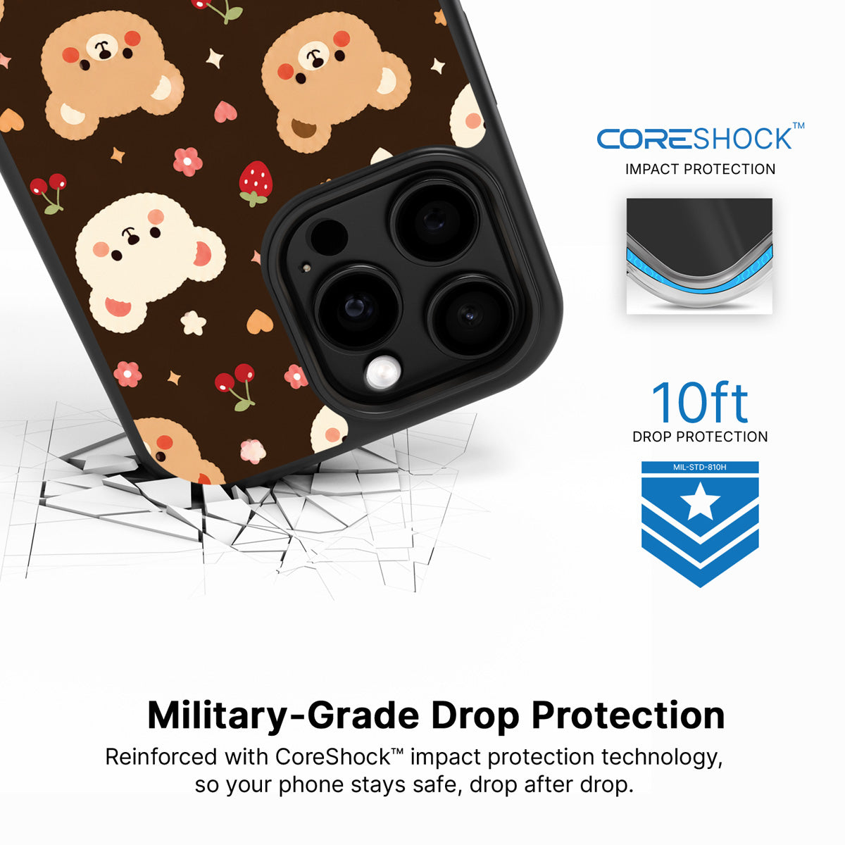 Cocoa Cuddles iPhone 14 Pro Max case with drop protection