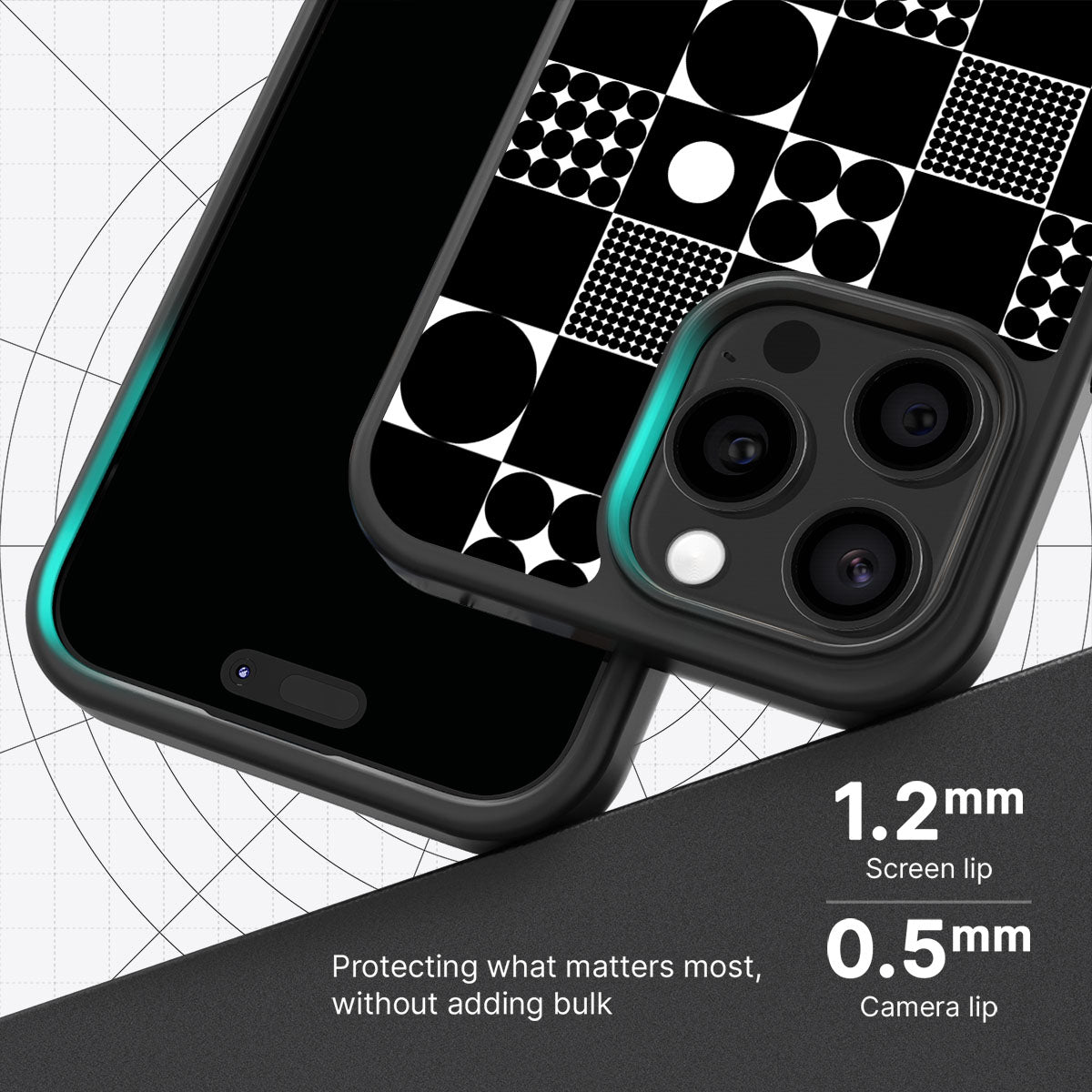 Grid and Orb - iPhone 14 Pro Max Case #case type_core (magsafe), #case type_core (non magsafe)