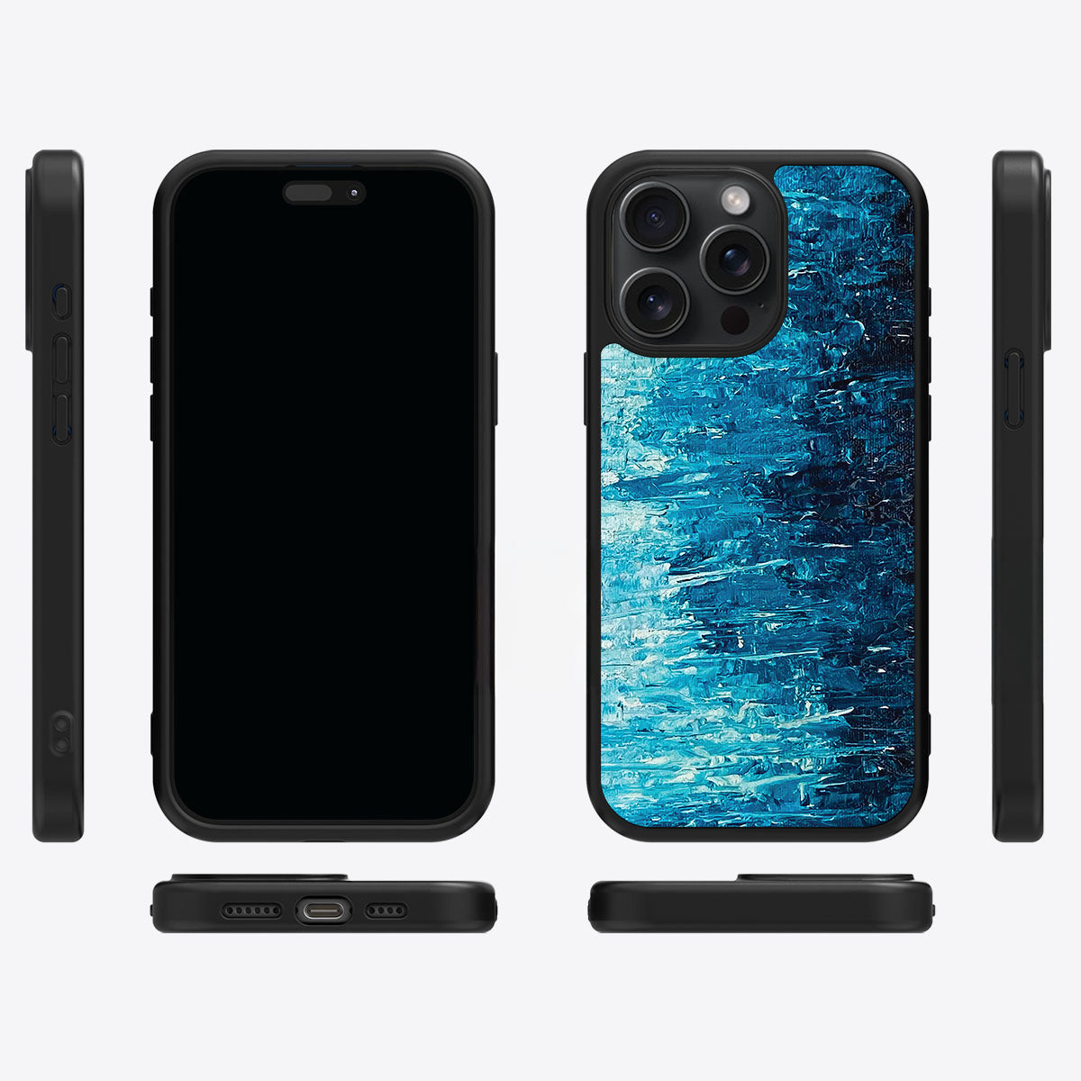 Indigo Impasto - iPhone 14 Pro Max Case #case type_core (magsafe), #case type_core (non magsafe)